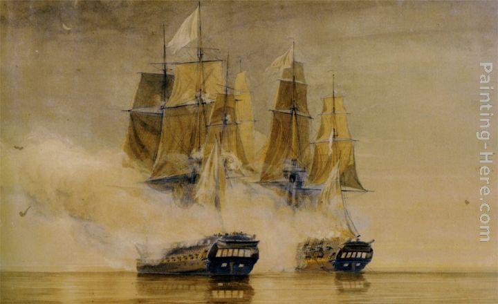 Thomas Whitcombe Action between HMS Amethyst and the French frigate Thetis